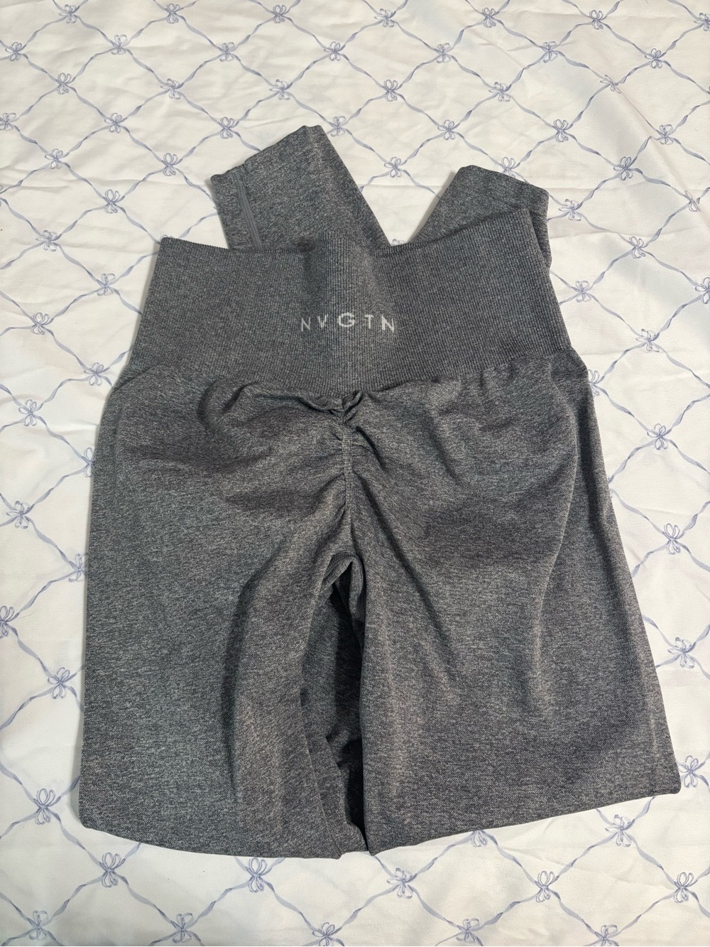 NVGTN Girls' Heather Gray High-Waist Active Shorts